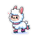 Roller Skating Llama Sticker