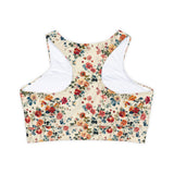 Petal Power Floral Sports Bra | CREAM |