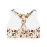 Floral Sports Bra back view