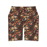 Petal Flower Biker Shorts | CHOCOLATE |