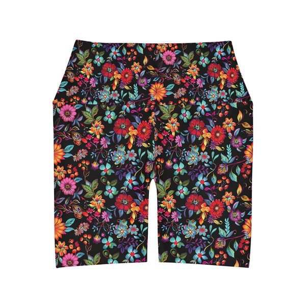 Petal Power Floral Biker Shorts | NOIR |