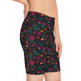 Rear angle of model wearing Midnight shorts, showing full side and leg fit.