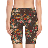 Back view of the bike shorts in Chocolate, showing fitted rear and streamlined seams.