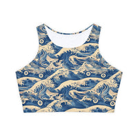 Great Wave of Skates Sports Bra