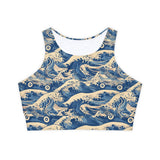 Great Wave of Skates Sports Bra