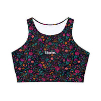 Blossom Babe Floral Padded Sports Bra | MIDNIGHT |