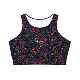 Blossom Babe Floral Padded Sports Bra | MIDNIGHT |