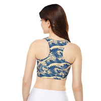 Great Wave of Skates Sports Bra