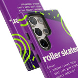 Samsung Galaxy S24 Ultra Plus Purple Tough Protective Phone Case with Roller Skater definition design style