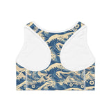 Great Wave of Skates Sports Bra