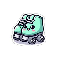Colorful roller skating anime sticker, a fun accessory for quad skaters and derby enthusiasts.
