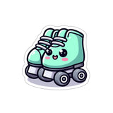Colorful roller skating anime sticker, a fun accessory for quad skaters and derby enthusiasts.