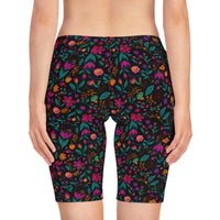 back view of model wearing Midnight shorts, showing full back.