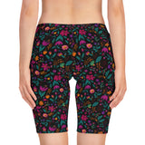 back view of model wearing Midnight shorts, showing full back.