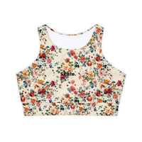 Petal Power Floral Sports Bra | CREAM |