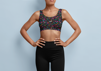 Blossom Babe Floral Padded Sports Bra | MIDNIGHT |