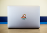 Roller Skating Sushi Roll Sticker