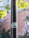 Happy Anime Roller Skates sticker on Lamp Post