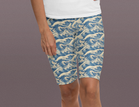 Great Wave Of Skates Biker Shorts