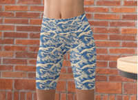 Great Wave Of Skates Biker Shorts