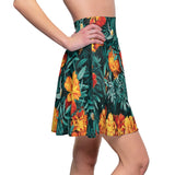 Floral High Waisted Skater Skirt