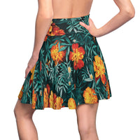 Floral High Waisted Skater Skirt