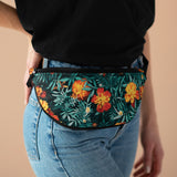 floral roller derby fanny pack